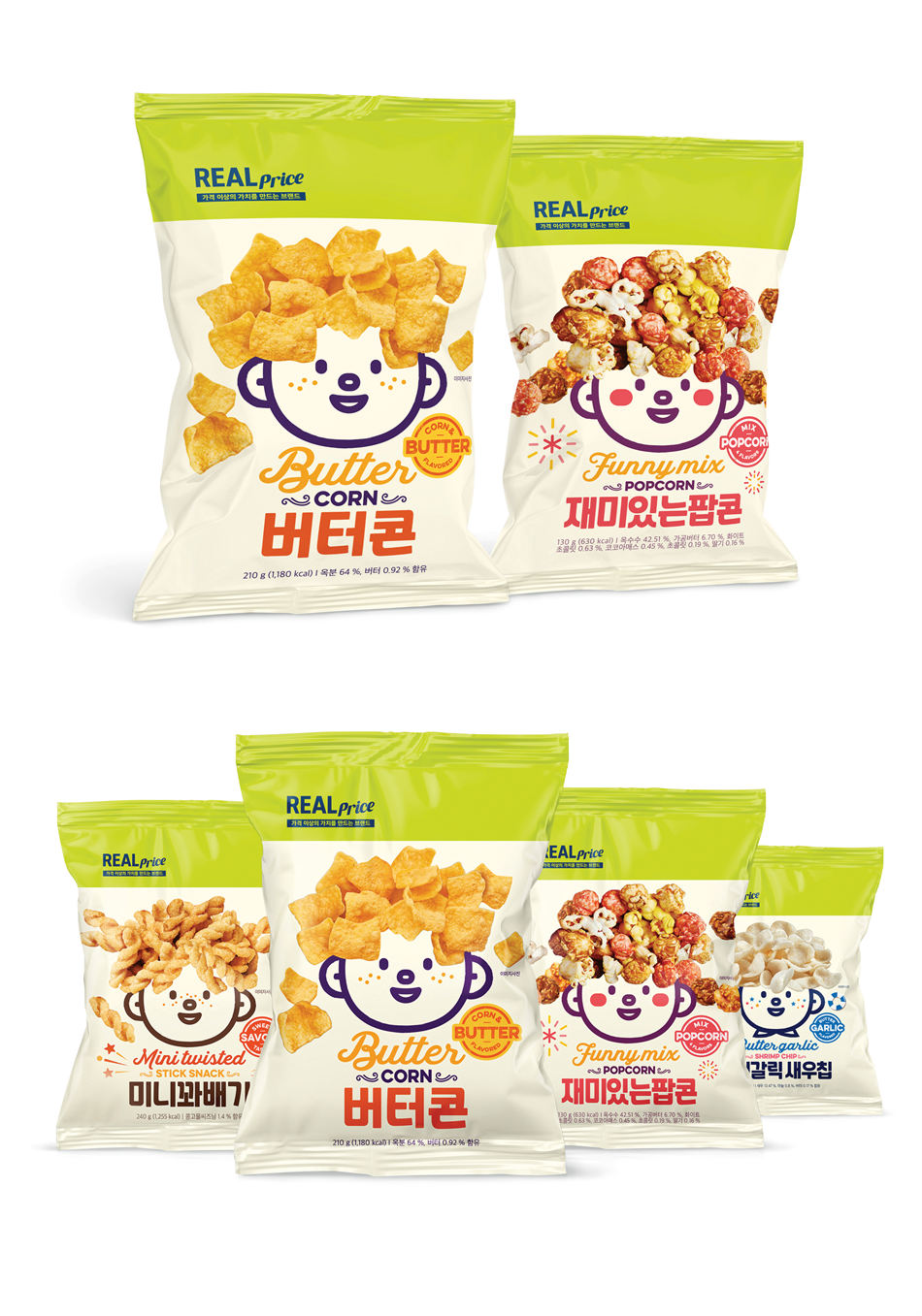 Realprice Hair-Raising Snacks 食物包裝設計