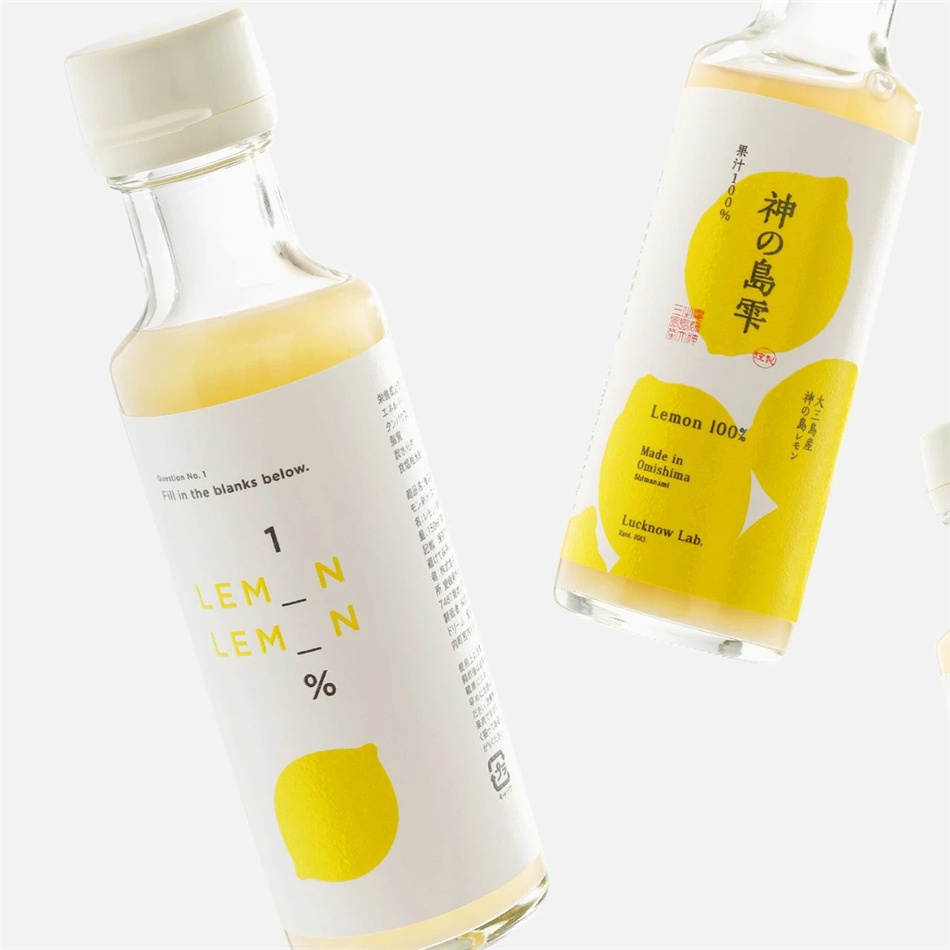 Two-faced 100% Lemon Juice 果汁飲料包裝設計